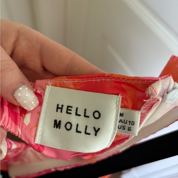 Hello Molly ‘Highway to Heaven’ Maxi Dress Pink and Orange - Picture 3 of 3